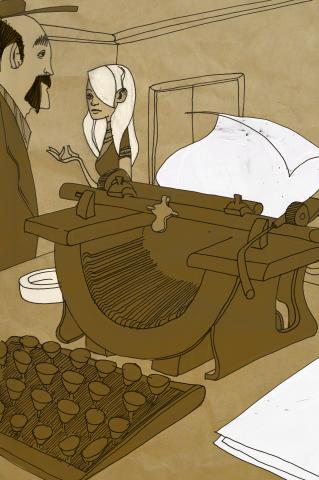 ilustracion El perro de Baskerville: Watson va a ver Laura Lyons