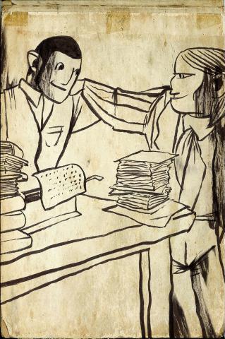 ilustracion Canción de Navidad: Scrooge felicita a Bob