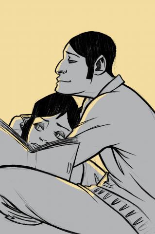 ilustracion El diario de Ana Frank: Cansada de su chico