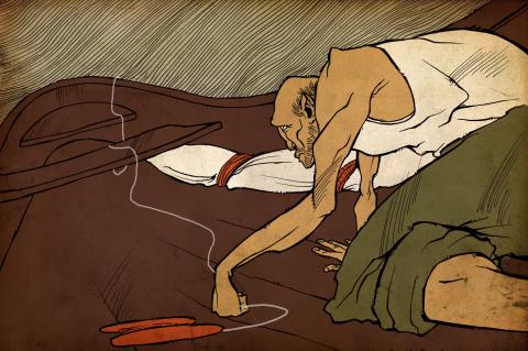 ilustracion El viejo y el mar: Gateando con sigilo