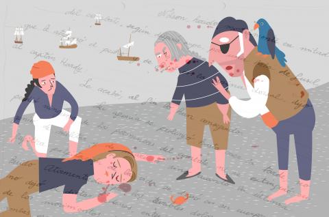 ilustracion Trafalgar: Náufrago