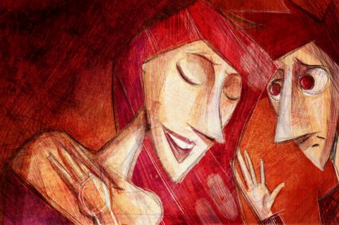 ilustracion ¡Ay, Carmela!: Carmela desvaría