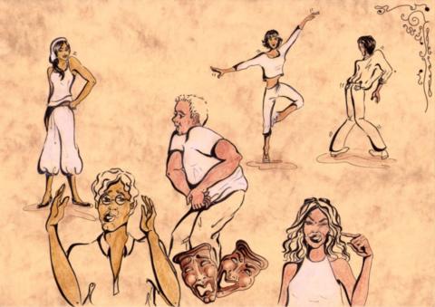 ilustracion Dramatización teatral: expresión corporal