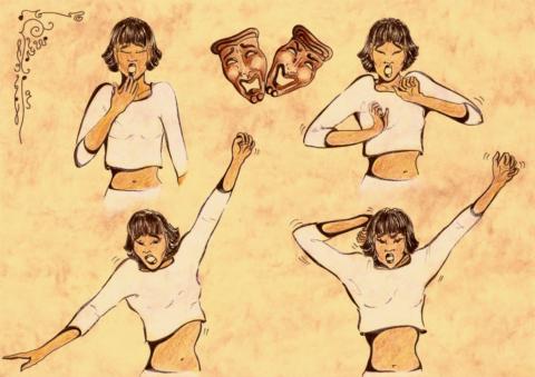 ilustracion Dramatización teatral: uso del lenguaje corporal