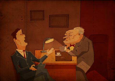 ilustracion El sueño eterno: Marlowe en el despacho de Wilde