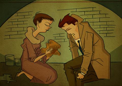 ilustracion El sueño eterno: Marlowe conoce a la señora Mars