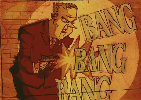 ilustracion El sueño eterno: Tiroteo entre Canino y Marlowe