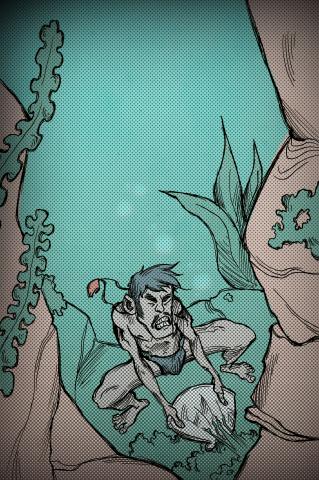 ilustracion La perla: El presentimiento de Kino