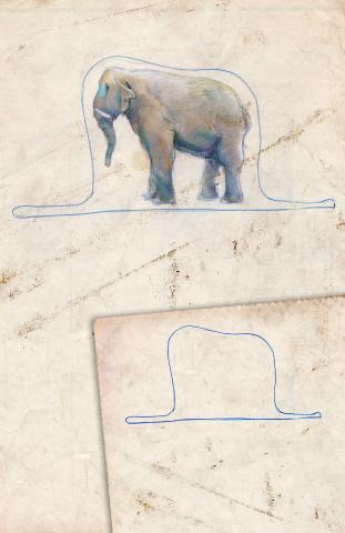 ilustracion El principito: Boas abiertas o cerradas