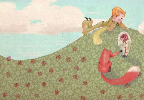 ilustracion El principito: La rosa única