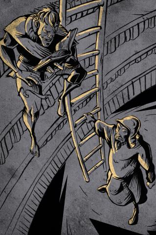 ilustracion Hamlet: Hamlet y Apolonio