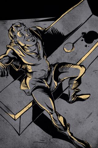 ilustracion Hamlet: Hamlet a solas en el escenario