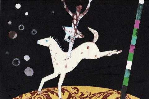 ilustracion Las aventuras de Huckleberry Finn: Las maravillosas actuaciones de los equilibristas sobre caballo en el circo