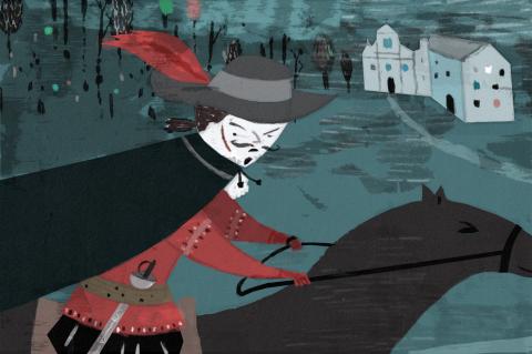 ilustracion Los tres mosqueteros: Rochefort acude al convento