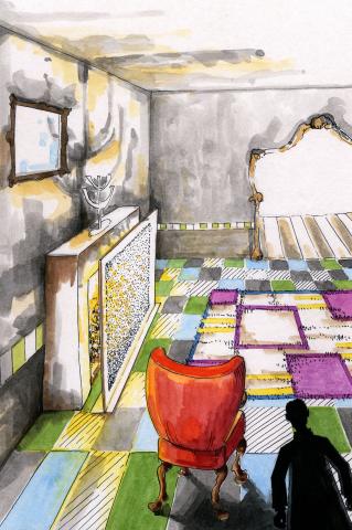 ilustracion El extraño caso del doctor Jekyll y el señor Hyde: Utterson en la casa de Jekyll