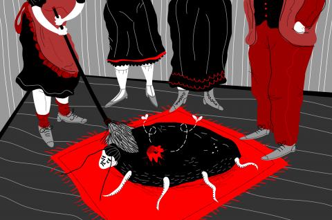 ilustracion La metamorfosis: La muerte de Gregorio