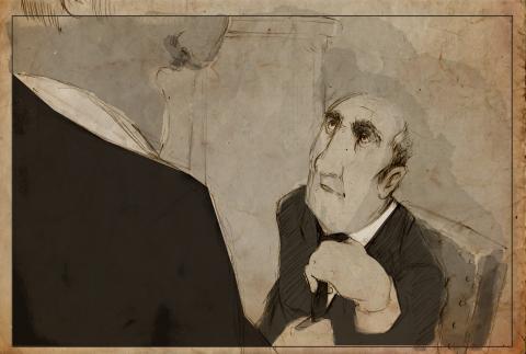 ilustracion A sangre fría: Wells declara ante el juez