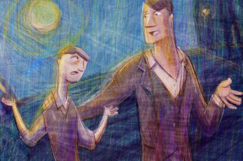 ilustracion La busca: La pregunta de Leandro