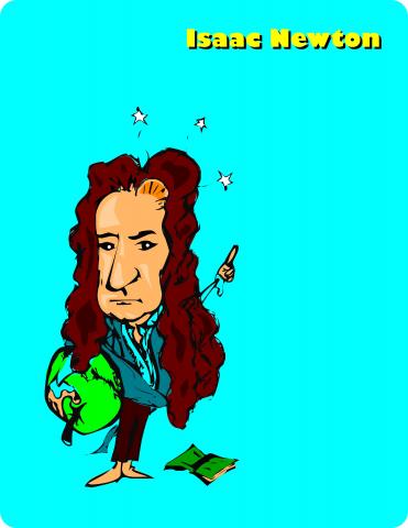 ilustracion Isaac Newton