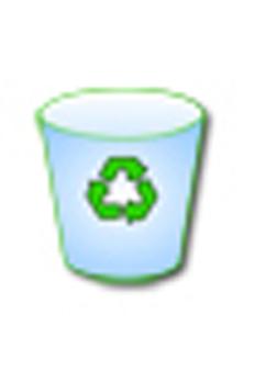 ilustracion Botón de basura o papelera de reciclaje