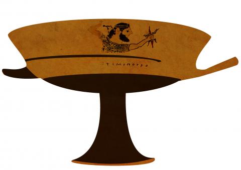 ilustracion Kylix ática de Medellín, Museo Arqueológico Nacional de Madrid