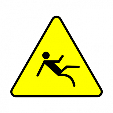 ilustracion Precaución con las caídas