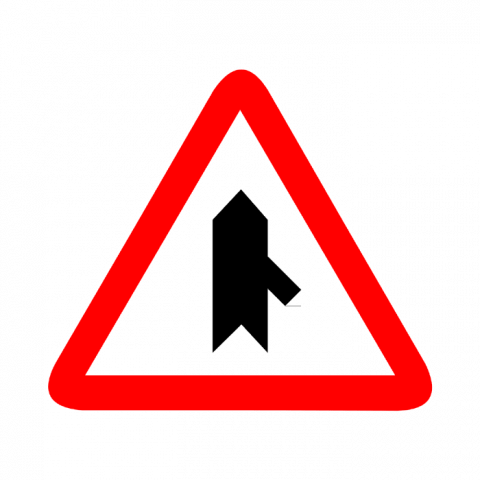 ilustracion Peligro: Intersección con prioridad sobre incorporación por la derecha