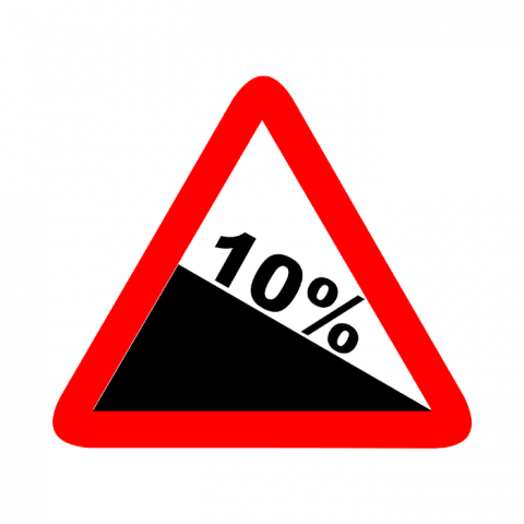 ilustracion Peligro: Bajada peligrosa