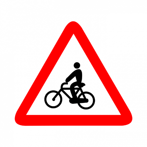 ilustracion Peligro: Ciclistas