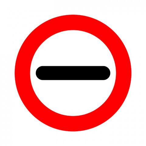 ilustracion Prohibición de pasar sin detenerse