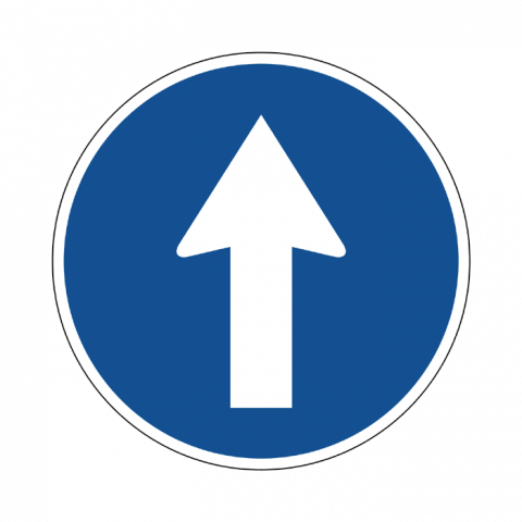 ilustracion Sentido obligatorio: Recto