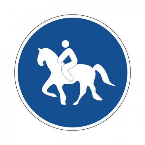 ilustracion Camino reservado para animales de montura