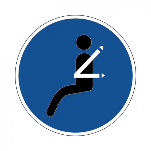 ilustracion Uso obligatorio del cinturón de seguridad