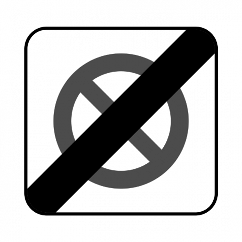 ilustracion Fin de zona de estacionamiento limitado