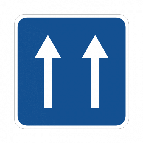 ilustracion Calzada de sentido único y dos carriles