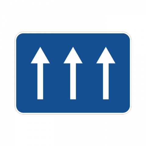 ilustracion Calzada de sentido único y tres carriles