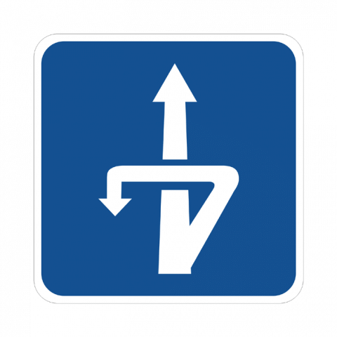 ilustracion Cambio de sentido a distinto nivel