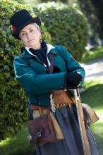 image Recreación de la Guerra de la Independencia en Segovia: Mujer civil de Galicia organizada militarmente para defender la ciudad de las tropas napoleónicas