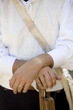 image Recreación de la Guerra de la Independencia en Segovia: Detalle del traje de los civiles de Galicia que defendieron la ciudad de las tropas napoleónicas