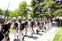 image Recreación de la Guerra de la Independencia en Segovia: Retirada de las tropas del Alcázar de la ciudad después de las demostraciones