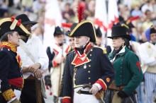 image Recreación de la Guerra de la Independencia en Segovia: Enfrentamiento de tropas españolas, napoleónicas y civiles junto al Acueducto de Segovia