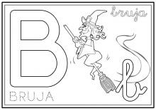 ilustracion Letra B: bruja
