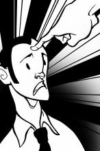 ilustracion El extranjero: Le señalan