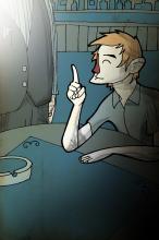 ilustracion El guardián entre el centeno: Discoteca malva del hotel