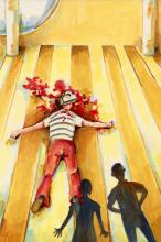 ilustracion Diez negritos: Descubrieron a Blore con la cabeza aplastada por un bloque de mármol