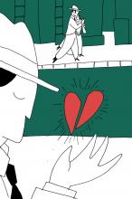 ilustracion Noches blancas: Nastenka se marcha con el inquilino