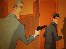 ilustracion El sueño eterno: Mars pregunta a Marlowe sobre Geiger