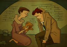 ilustracion El sueño eterno: Marlowe conoce a la señora Mars