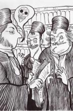 ilustracion La muerte de Iván Ilich: El periódico anuncia la muerte de Iván