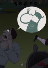 ilustracion Robinson Crusoe: La locura se apodera de los marineros